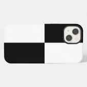 Etui iPhone 13 Rectangles noirs et blancs (Verso Horizontal)