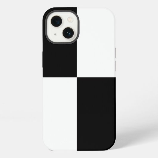 Etui iPhone 13 Rectangles noirs et blancs (Verso)