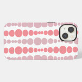Etui iPhone 13 Rectangles roses modernes (Verso Horizontal)