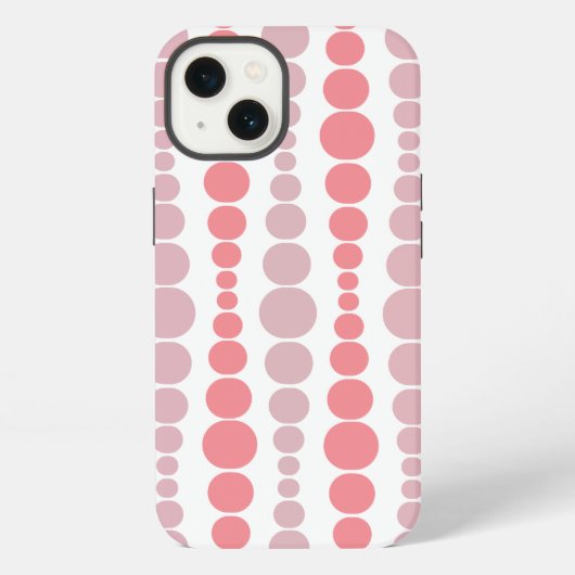 Etui iPhone 13 Rectangles roses modernes (Verso)