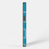Etui iPhone 13 Rectangles sarcelles (Côté droit)