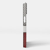Etui iPhone 13 Red Black and Grey Black Masculine Chevron Pattern (Côté droit)