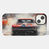 Etui iPhone 13 Red Muscle Car direction (Verso Horizontal)