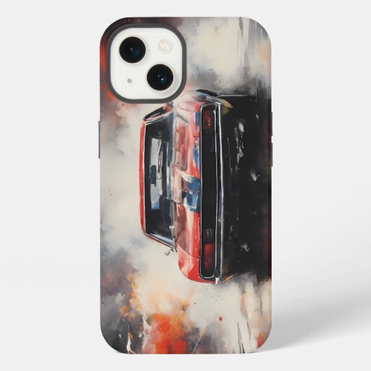 Etui iPhone 13 Red Muscle Car direction (Verso)
