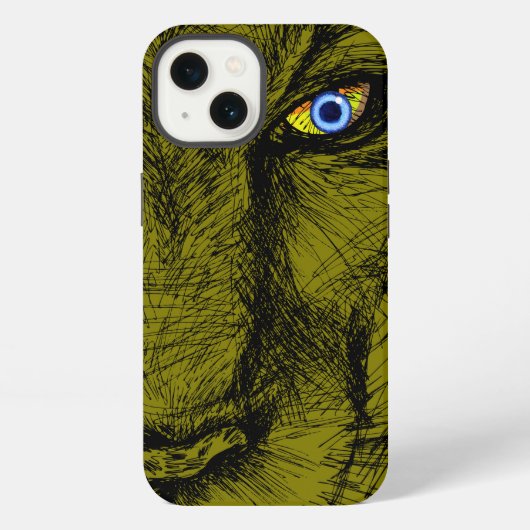Etui iPhone 13 Regard du Tigre (Verso)