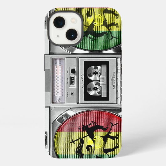 Etui iPhone 13 reggae de boombox (Verso)