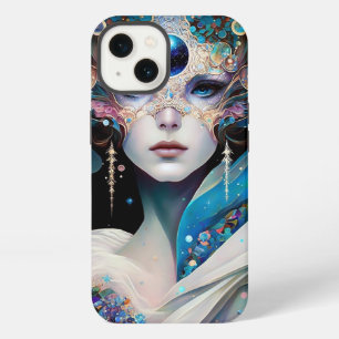 Etui iPhone 13 Reine déesse masquée cosmique Art fantastique
