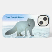 Etui iPhone 13 Renard arctique (Verso Horizontal)