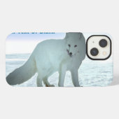 Etui iPhone 13 Renard arctique (Verso Horizontal)