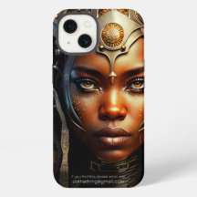 Rendu Afrofuturiste de Princesse Guerrière Africai