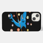 Etui iPhone 13 Requin de billard Joueur de 8 Ball Queue de table (Verso Horizontal)