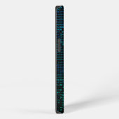 Etui iPhone 13 Résumé Matrice Numérique Verte et Bleue (Côté droit)