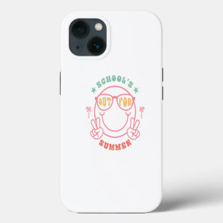 Etui iPhone 13 Retro Grunge "School's Out" Design d'été