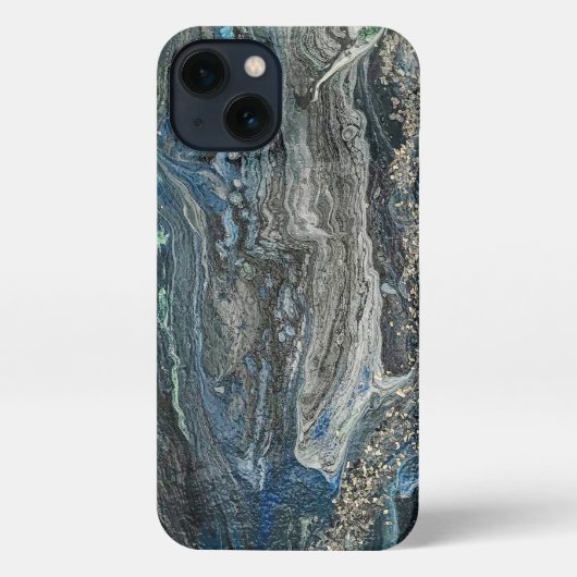 Etui iPhone 13 Rêves de l'Océan'20 peinture abstraite Céramique (Verso)