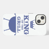 Etui iPhone 13 Roi Du Grill, Bleu (Verso Horizontal)
