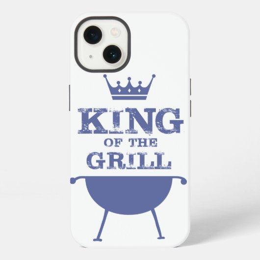 Etui iPhone 13 Roi Du Grill, Bleu (Verso)