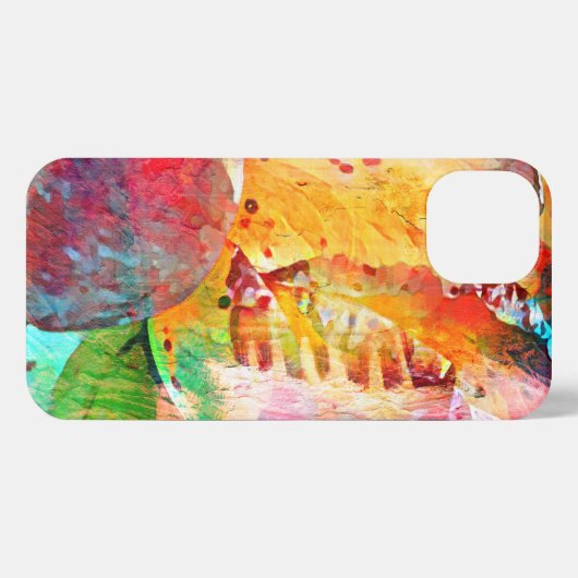 Etui iPhone 13 Rose de fleurs (Verso Horizontal)