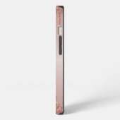 Etui iPhone 13 Rose monogramme classique Parties scintillant à l' (Côté gauche)