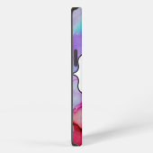 Etui iPhone 13 Rose rouge violet vert (Côté droit)