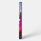 Etui iPhone 13 Rose rouge violet vert (Côté gauche)