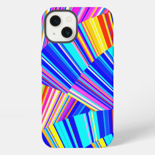 Etui iPhone 13 Rose Violet Jaune Bleu Abstrait Tendance