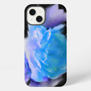 Etui iPhone 13 Roses aquarelle bleues fleur bleue florale bleue