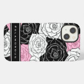 Etui iPhone 13 Roses modernes (Verso Horizontal)