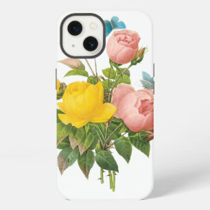 Etui iPhone 13 Roses thé jaunes persans vintage par Redoute