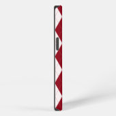 Etui iPhone 13 Rouge Argyle Rouge Clair Petit Diamant (Côté droit)