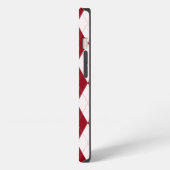 Etui iPhone 13 Rouge Argyle Rouge Clair Petit Diamant (Côté gauche)