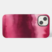 Etui iPhone 13 rouge et rose abstrait (Verso Horizontal)