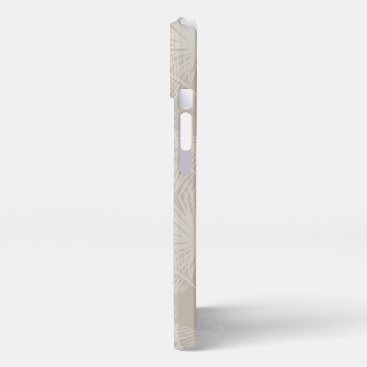 Etui iPhone 13 Sable Beige Tropical Botanique Palm Feuille Motif (Côté gauche)