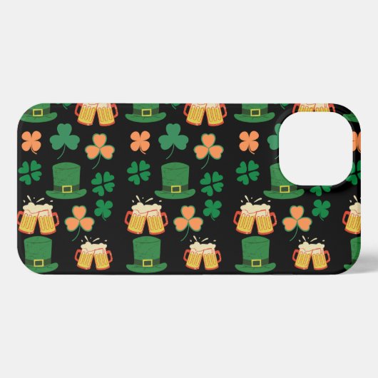 Etui iPhone 13 Saint patrick's day celtic, irish bière drôle, cha (Verso Horizontal)