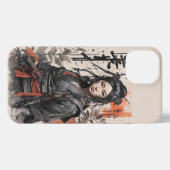 Etui iPhone 13 Samurai Japonaise fille guerrière chinoise (Verso Horizontal)