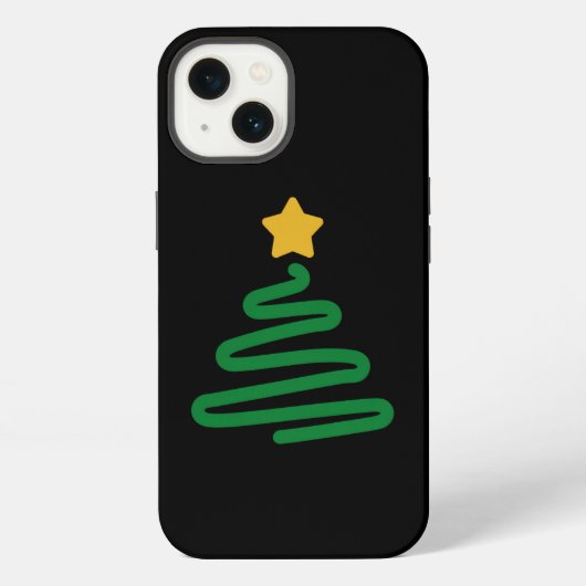 Etui iPhone 13 Sapin de Noël drôle (Verso)
