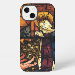 Etui iPhone 13 Scène de la Nativité de Noël vintage en verre colo