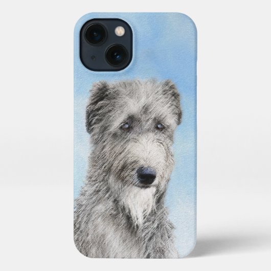 Etui iPhone 13 Scottish Deerhound Paining - Original Dog Art (Verso)