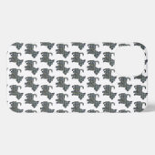 Etui iPhone 13 Scottish Terrier Scottie Chien Silhouette Grille b (Verso Horizontal)