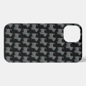 Etui iPhone 13 Scottish Terrier Scottie Chien Silhouette Grille N (Verso Horizontal)
