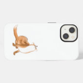 Etui iPhone 13 Scratching fox (Verso Horizontal)