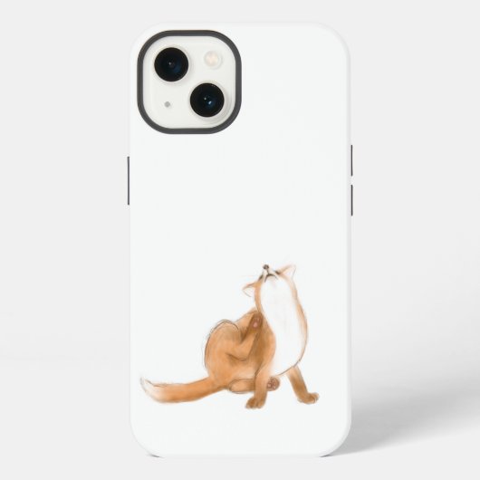 Etui iPhone 13 Scratching fox (Verso)