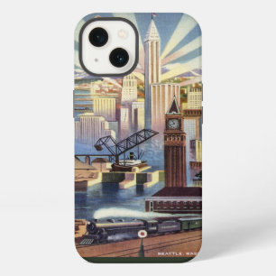 Etui iPhone 13 Seattle, Washington - vue du centre ville