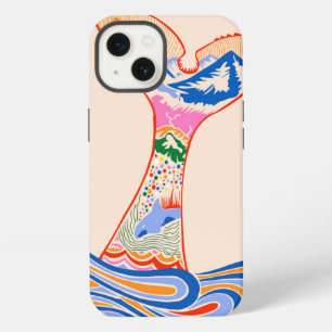 Etui iPhone 13 Sentiment Bleu, Nuances de Bleu