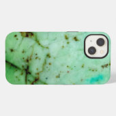 Etui iPhone 13 Série Pierres Précieuses - Modèle en Jade Vert (Verso Horizontal)