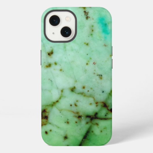 Etui iPhone 13 Série Pierres Précieuses - Modèle en Jade Vert (Verso)