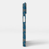 Etui iPhone 13 Shih Tzu mignon Chien Silhouette Grille Bleu (Côté droit)