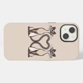 Etui iPhone 13 Siamese Chats Heart (Verso Horizontal)