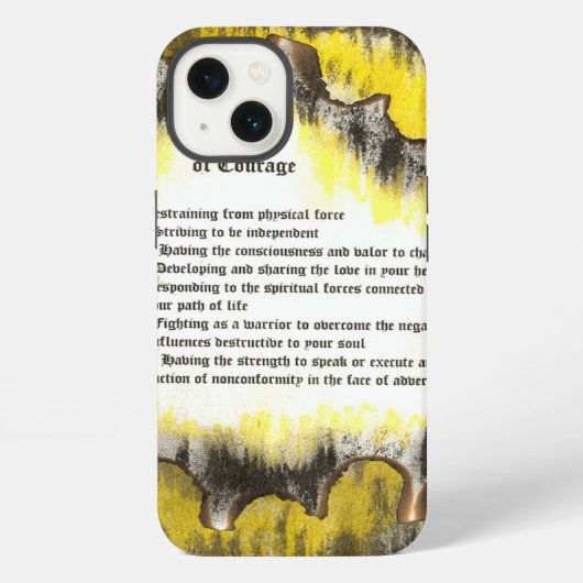 Etui iPhone 13 Signes de courage (Verso)