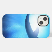 Etui iPhone 13 Silhouette de requin d'océan profond (Verso Horizontal)