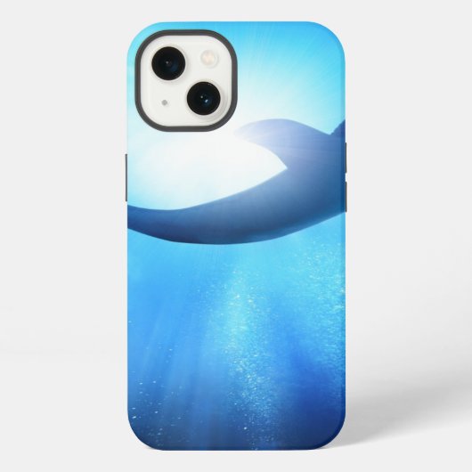 Etui iPhone 13 Silhouette de requin d'océan profond (Verso)